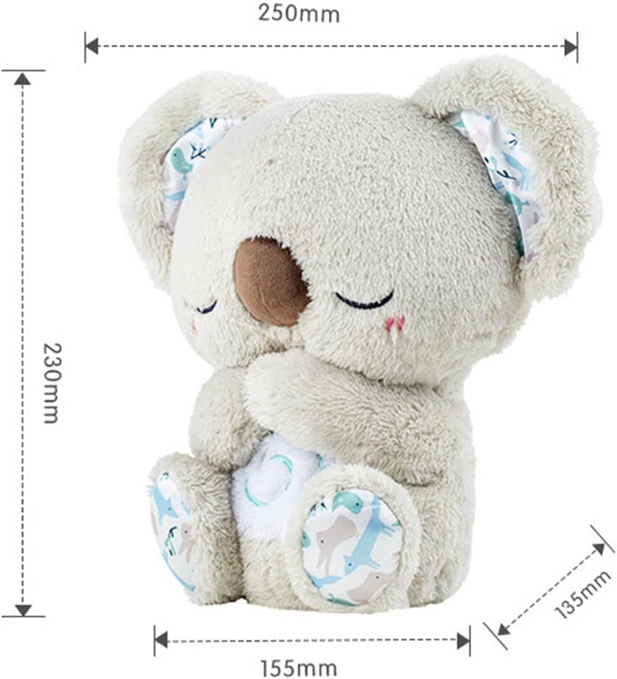 LIVREO Evoraco Soothing Koala, Bear Arrily Calming Otter Breathing Koala Sleep Buddy, Calming Otter Plush for Anxiety with Music Lights & Rhythmic Breathing Motion