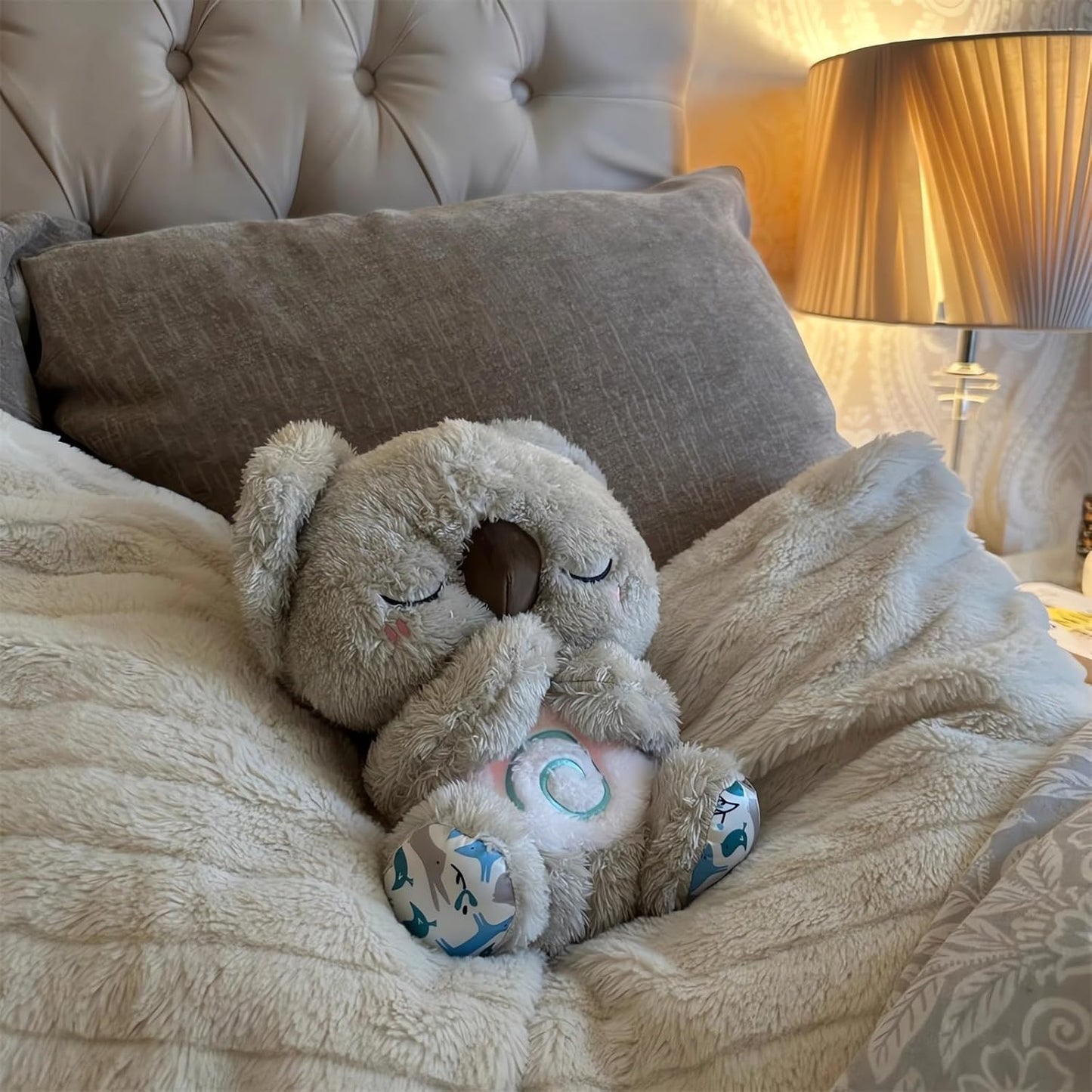 LIVREO Evoraco Soothing Koala, Bear Arrily Calming Otter Breathing Koala Sleep Buddy, Calming Otter Plush for Anxiety with Music Lights & Rhythmic Breathing Motion