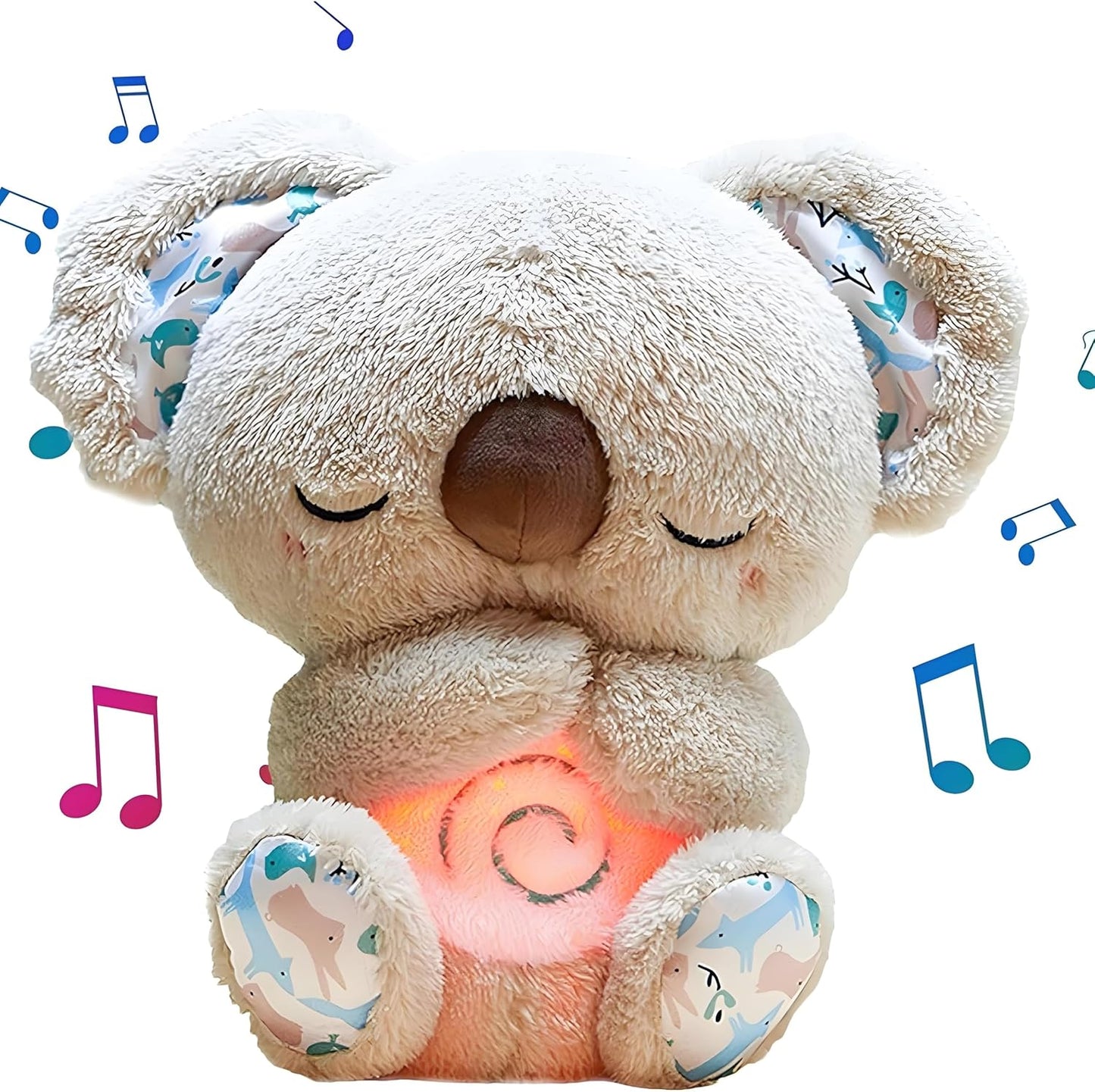 LIVREO Evoraco Soothing Koala, Bear Arrily Calming Otter Breathing Koala Sleep Buddy, Calming Otter Plush for Anxiety with Music Lights & Rhythmic Breathing Motion