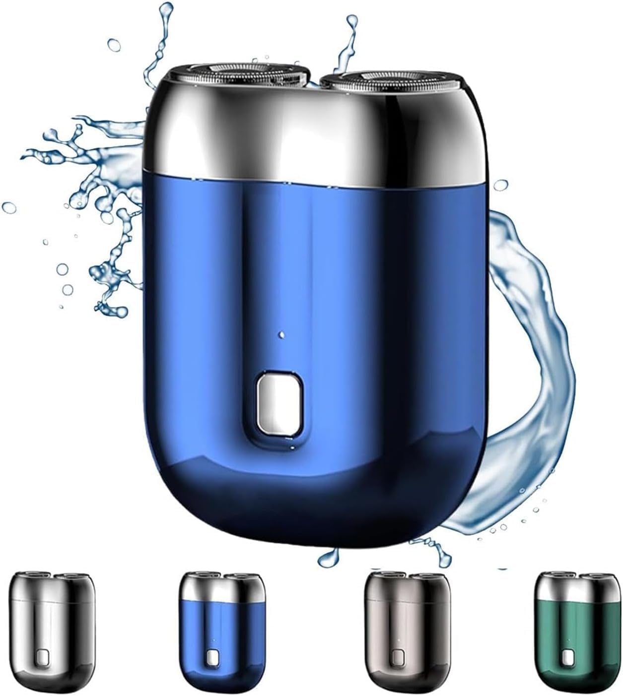New Model Mini Dual-Head Electric Shaver, Mini Razor Dual Head Portable,Double Head Razor, Pocket Size Washable Electric Razor