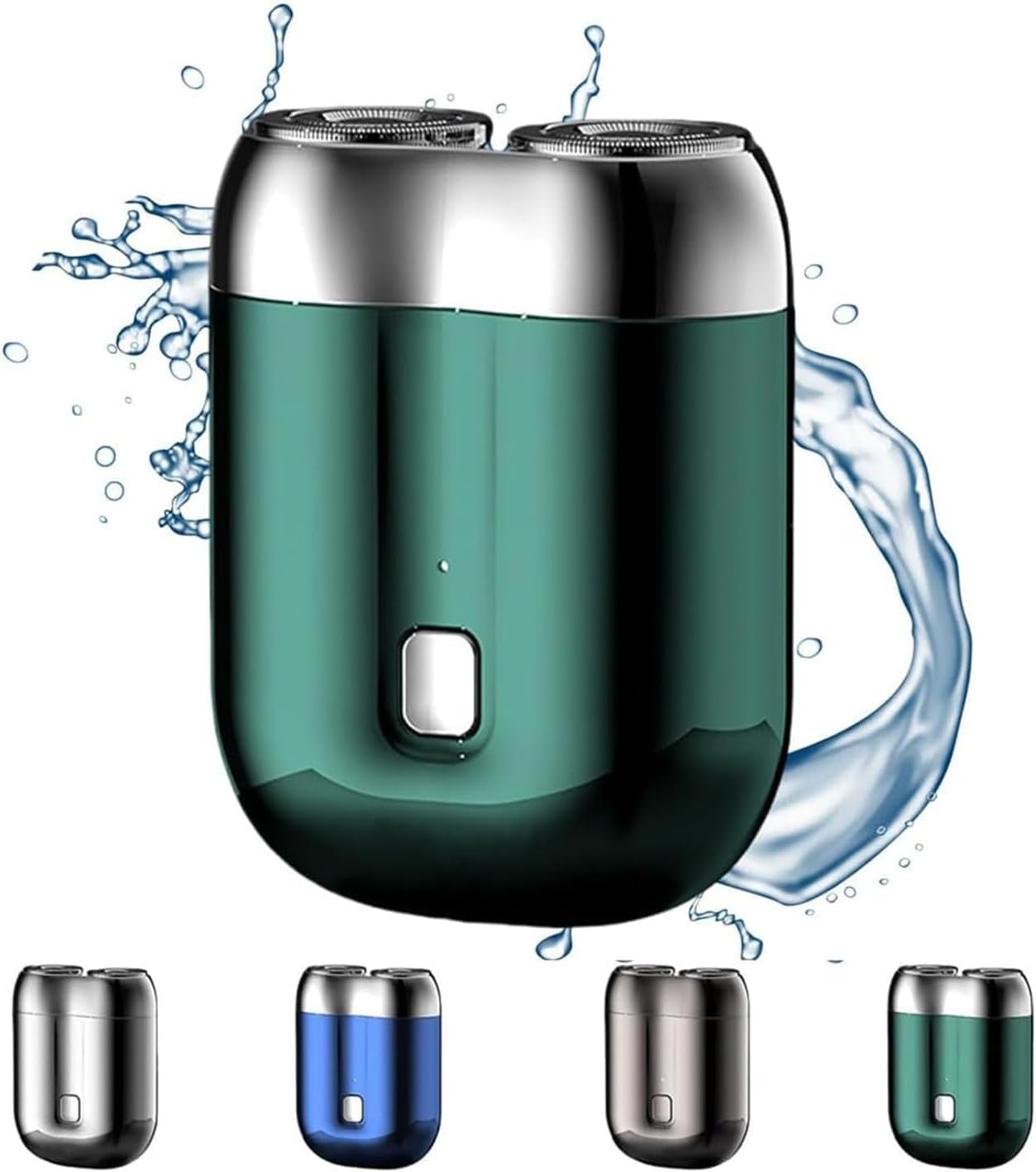New Model Mini Dual-Head Electric Shaver, Mini Razor Dual Head Portable,Double Head Razor, Pocket Size Washable Electric Razor