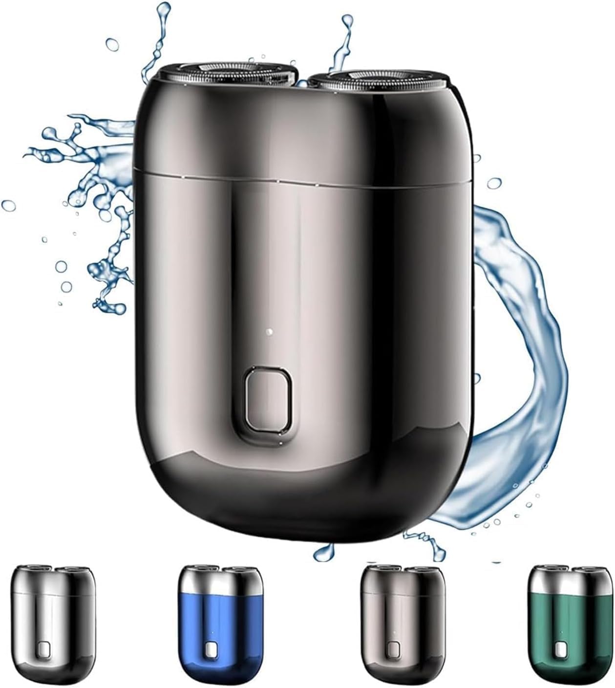 New Model Mini Dual-Head Electric Shaver, Mini Razor Dual Head Portable,Double Head Razor, Pocket Size Washable Electric Razor