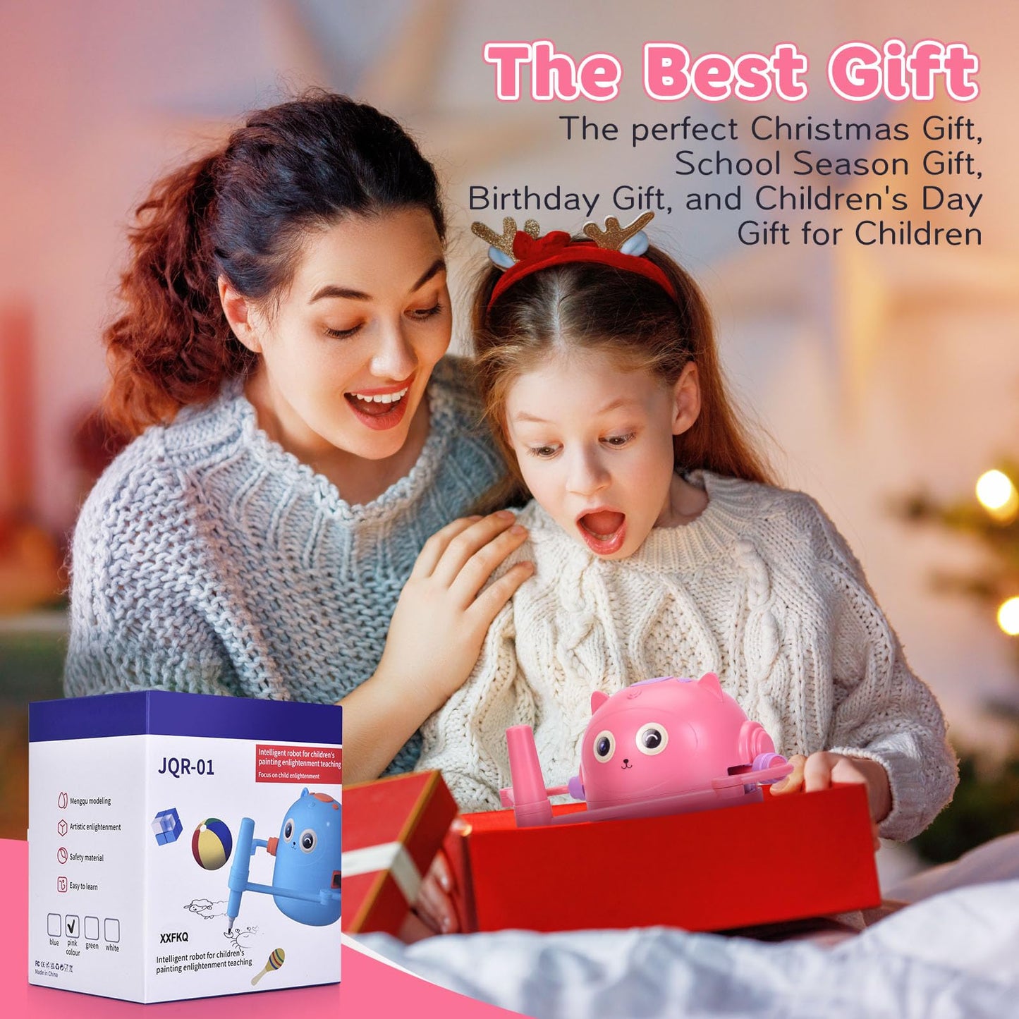 NILUTO Smart Drawing Robot for Kids with 100 Cards – Voice-Activated Educational Art & Creativity Toy, Montessori Learning Machine for Boys & Girls Ages 3-9 for Toddlers & Children