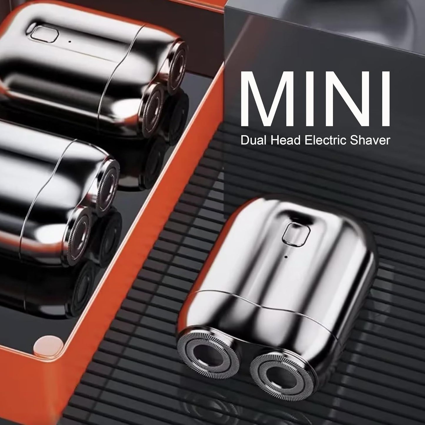 New Model Mini Dual-Head Electric Shaver, Mini Razor Dual Head Portable,Double Head Razor, Pocket Size Washable Electric Razor