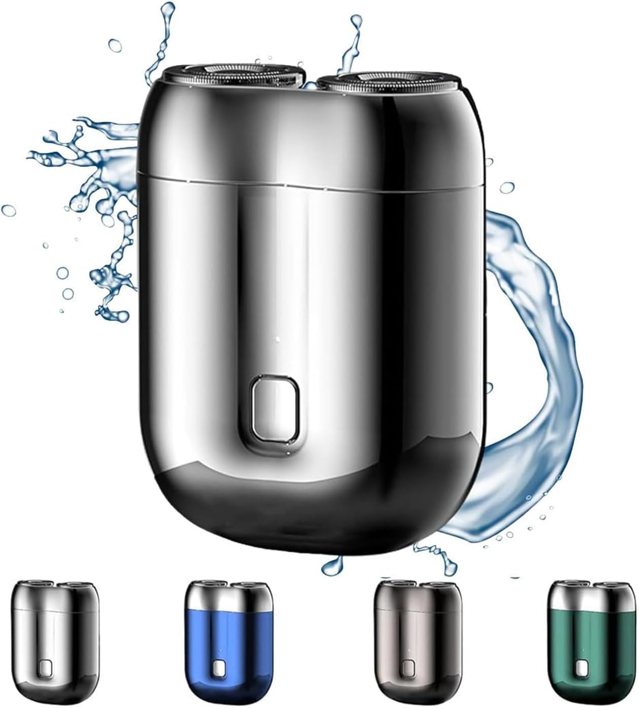 New Model Mini Dual-Head Electric Shaver, Mini Razor Dual Head Portable,Double Head Razor, Pocket Size Washable Electric Razor